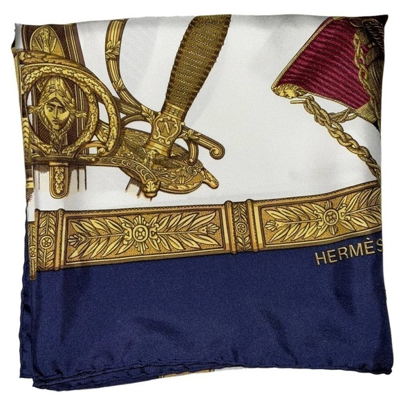 HERMÈS “Grand Uniforme” 100% Silk Scarf - Picture 5 of 10